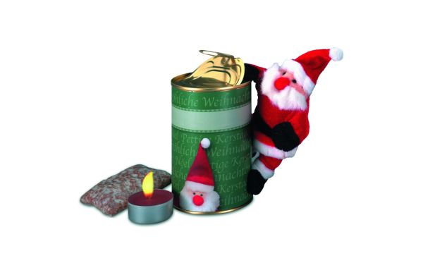 Magnetischer Weihnachtsmann in der Dose, Durchmesser  73x110 mm