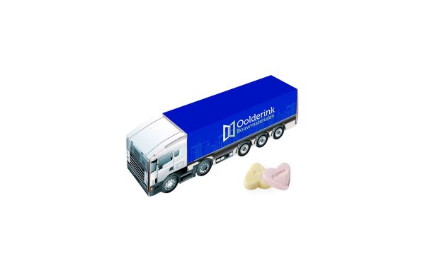 Medium LKW mit Fruchtherzen, Weiß