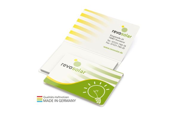 Memo-Card Haftnotiz green & blue