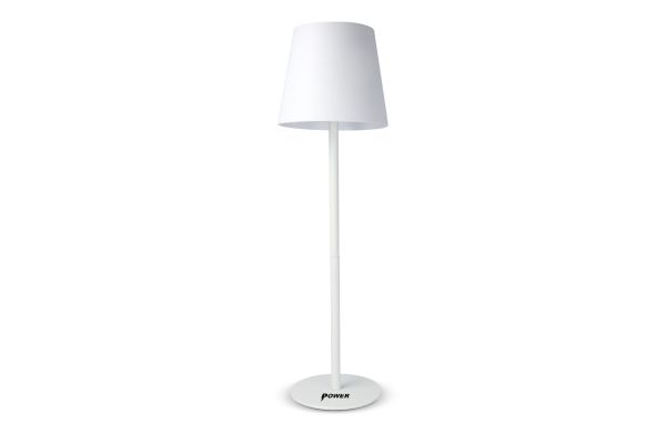 Metalltischlampe, weiss