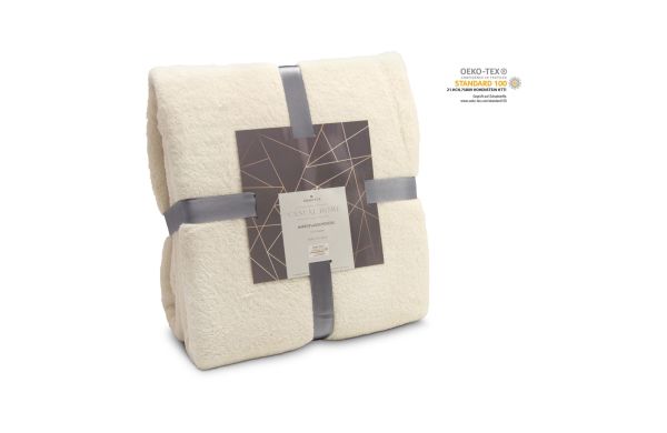 Mikroflauschdecke beige - 150 x 200 cm, 250 g/m²