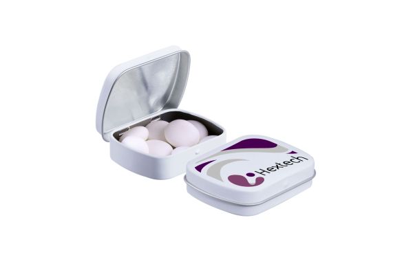 Mini Klappdeckeldose Mentos, Weiß