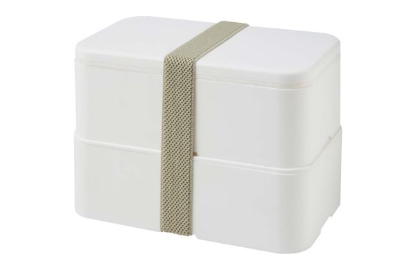 MIYO POP 700 + 700 ml doppelschichtige Lunchbox, weiss