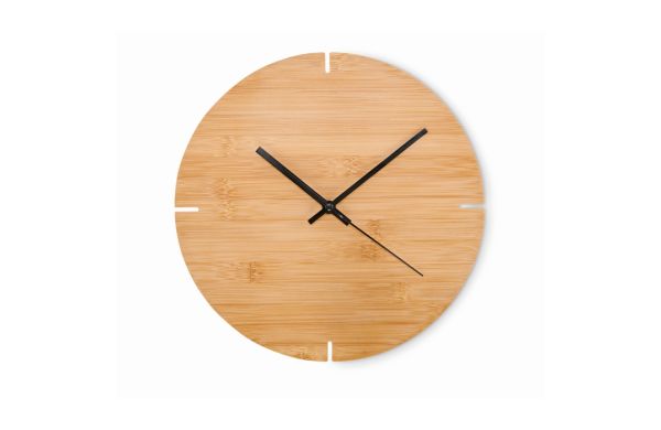 ESFERE Wanduhr Bambus - holzfarben