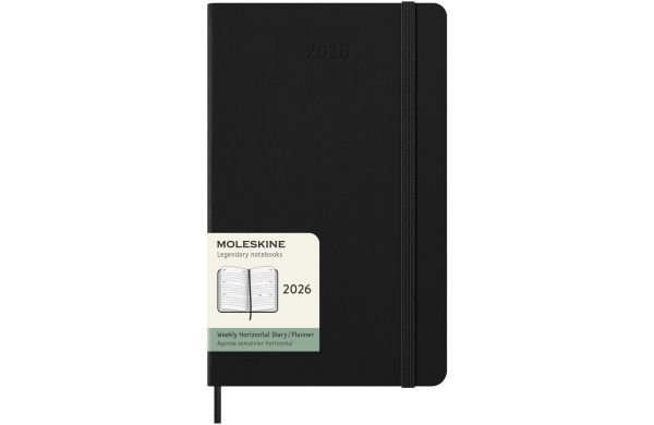 Moleskine Hardcover 12 Monate Wochenkalender L horizontal, schwarz