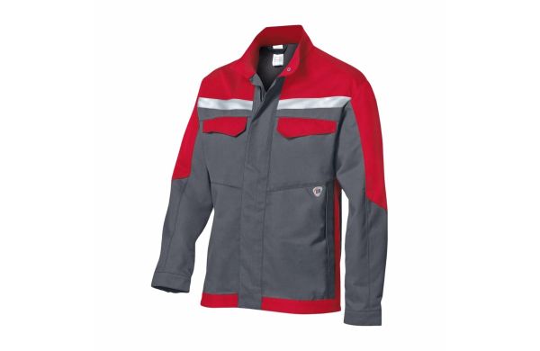 Multinorm-Jacke APC2 2435-820 dunkelgrau-rot 44-46