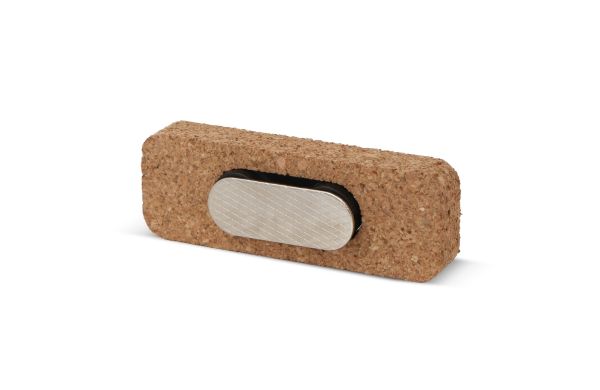 Namensschild Kork mit Magnet, natur
