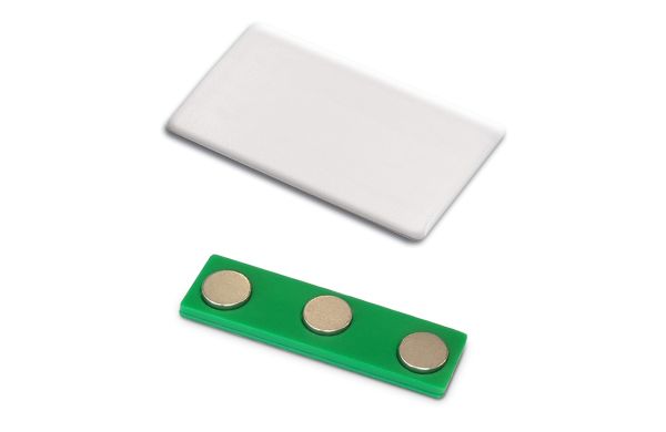 Namensschild mit Magnet 50x30mm, weiss