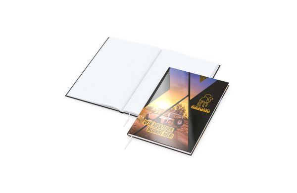Notizbuch Note-Book Ecken spitz Hardcover - gepunktet