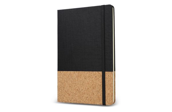 Notizbuch R-PET & Kork A5, schwarz