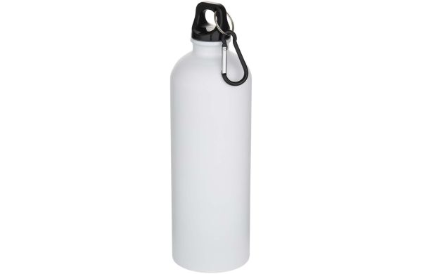 Oregon 750 ml matte RCS-zertifizierte, einwandige Trinkflasche aus recyceltem Edelstahl mit Karabinerhaken, weiss