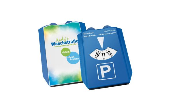 Parkscheibe Alpha Duo_ blau_ blau_ blau