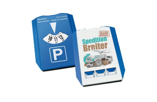 Parkscheibe Gamma_ blau_ weiss_ blau