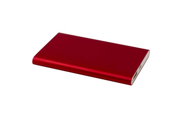 Pep 4000 mAh Type-C Powerbank aus recyceltem Aluminium, mittelrot