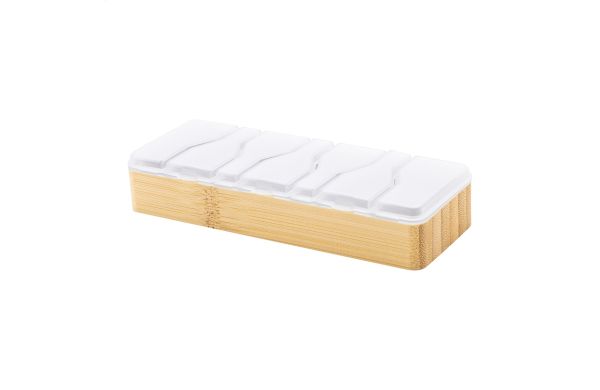 Pillendose Pillboo, weiß/natur