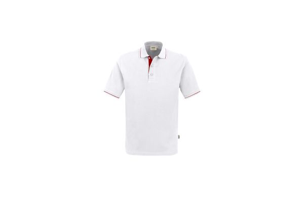 Poloshirt Casual 803 weiss-rot XS