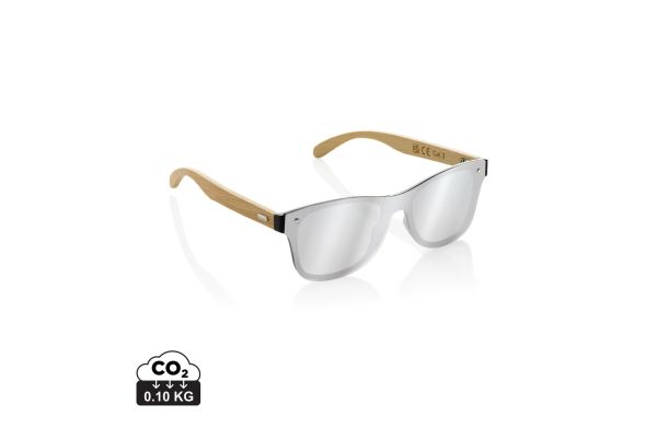Prism Sonnenbrille aus RCS rec. Kunststoff mit Bambusbügeln, braun