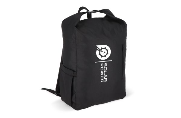 R-PET 600D Rolltop-Rucksack aus recycletem PET 20L, schwarz