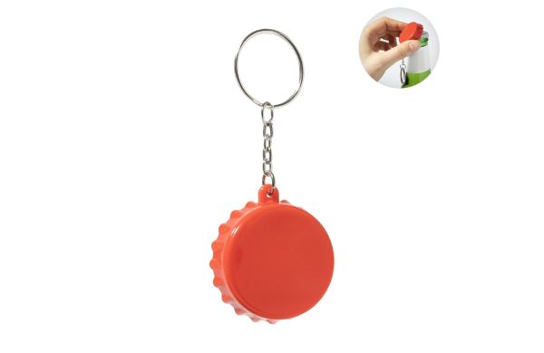 RABS Flaschenöffner mit Schlüsselanhäger Popcap, rot