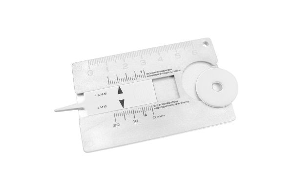 Reifenprofilmesser "Card", weiss