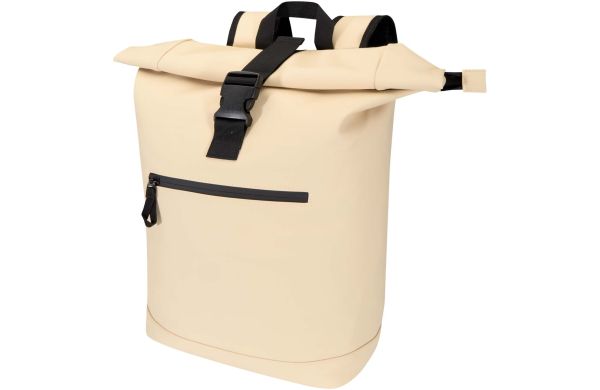 Resi Plus 15" GRS-recycelter Rolltop Rucksack 18 L, oatmeal