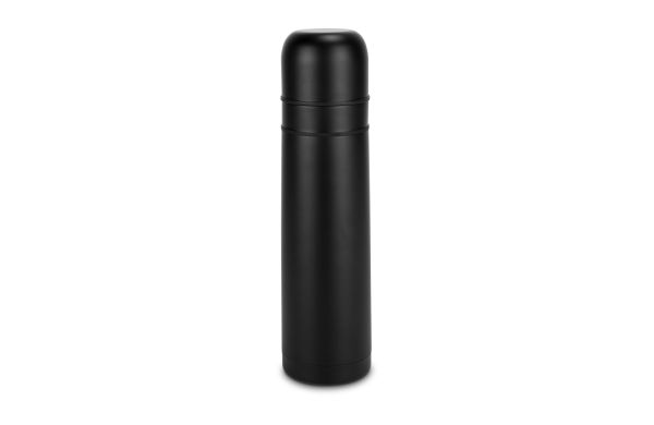 ROMINOX® Isolierkanne // Cup in Cup - mit 2 Deckeln - Schwarz matt