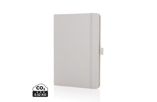 Sam A5 Notizbuch aus RCS zertifiziertem Lederfaserstoff, weiß