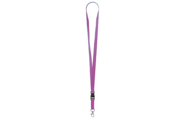 SchlüB-Lanyard Standard mit Schnappverschluss_ 15 mm_ blau