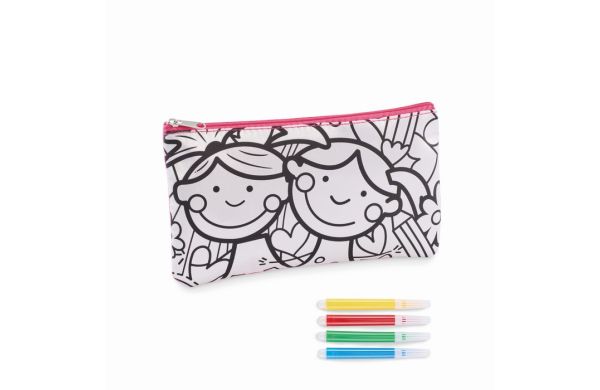 KIDDO Schlampermäppchen mit Stiften, babyrosa