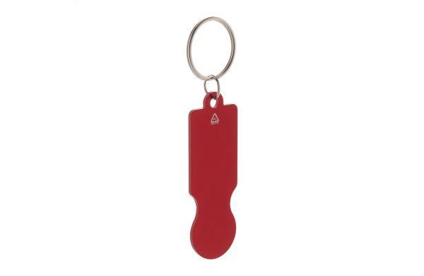 Schlüsselanhänger mit Einkaufswagenlöser RaluCart, rot
