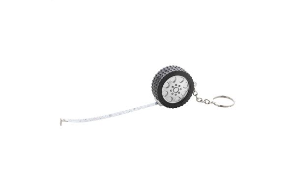 Schlüsselanhänger mit Maßband Wheel, weiss