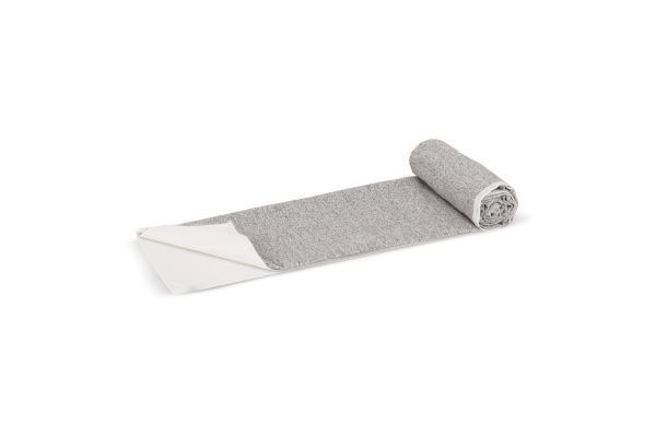 Schnelltrocknendes Handtuch R-PET 100x180cm Sublimation, weiss/grau