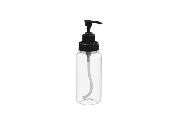 Seifenspender "Basic", 400 ml, transparent/schwarz