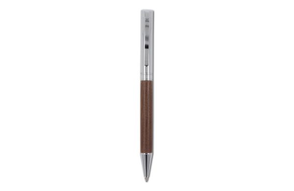 Set Kugelschreiber und Rollerball aus Metall Nussbaumholz in Geschenkbox, holz
