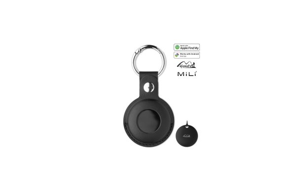 Smart Find My Locator mit PU-Etui, Schwarz