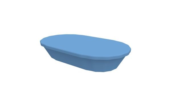 Snackschale "ToGo", mit Deckel, blau
