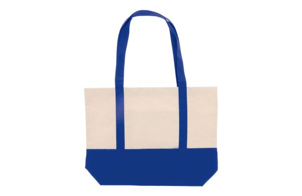 Strandtasche Baumwollsegeltuch OEKO-TEX® 280g-m² 42x10x30cm, blau