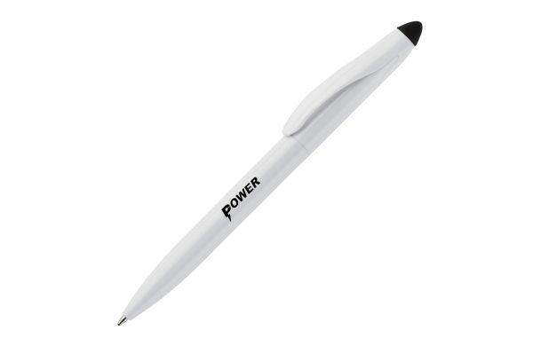 Stylus Kugelschreiber Touchy, Weiss / Schwarz