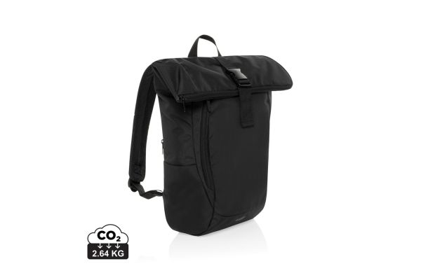 Swiss Peak Aware™ RPET Leonard 15,6"-Laptop-Rucksack, schwarz