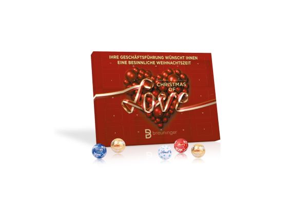 Tisch-Adventskalender Lindt Gourmet Edition Inlay aus 100% recyceltem Material