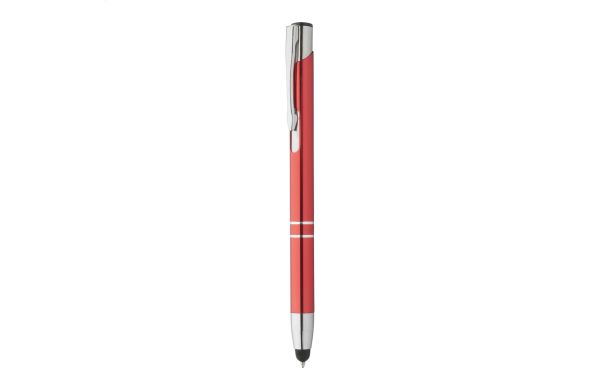 Touchpen mit Kugelschreiber  Tunnel, rot