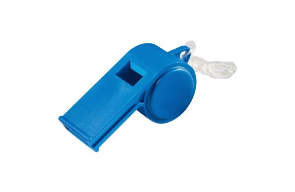 Trillerpfeife "Sport", mit Kordel, uni-colour, blau