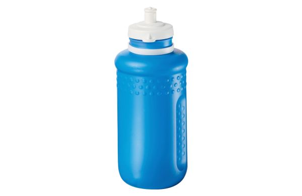 Trinkflasche "Fahrrad" 0,5 l mit Saugverschluss, blau/weiss