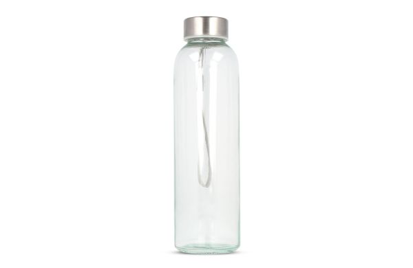 Trinkflasche aus Glas 500ml, transparent