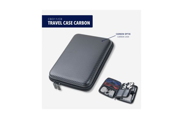 TROIKA Organizer-Etui TRAVEL CASE CARBON
