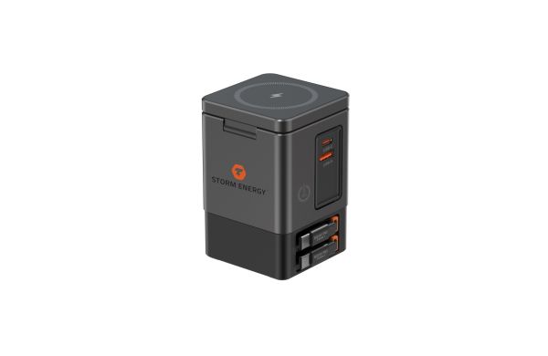 Urban Vitamin Sacramento 105W GaN Charger mit einz. Kabeln, grau