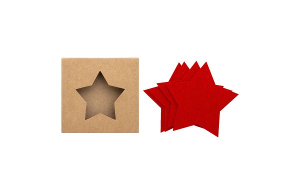 Vagnes Weihnachtsuntersetzer-Set RPET, rot