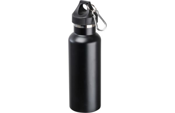 Vakuum-Isolierflasche-matt-750ml-mit-Karabiner-schwarz