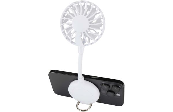 Ventio Magnetischer, tragbarer Ventilator aus recyceltem Kunststoff, weiss