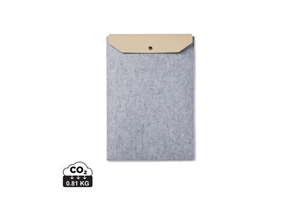 VINGA Albon 15" Laptop-Seeve aus GRS recyceltem Filz, grau